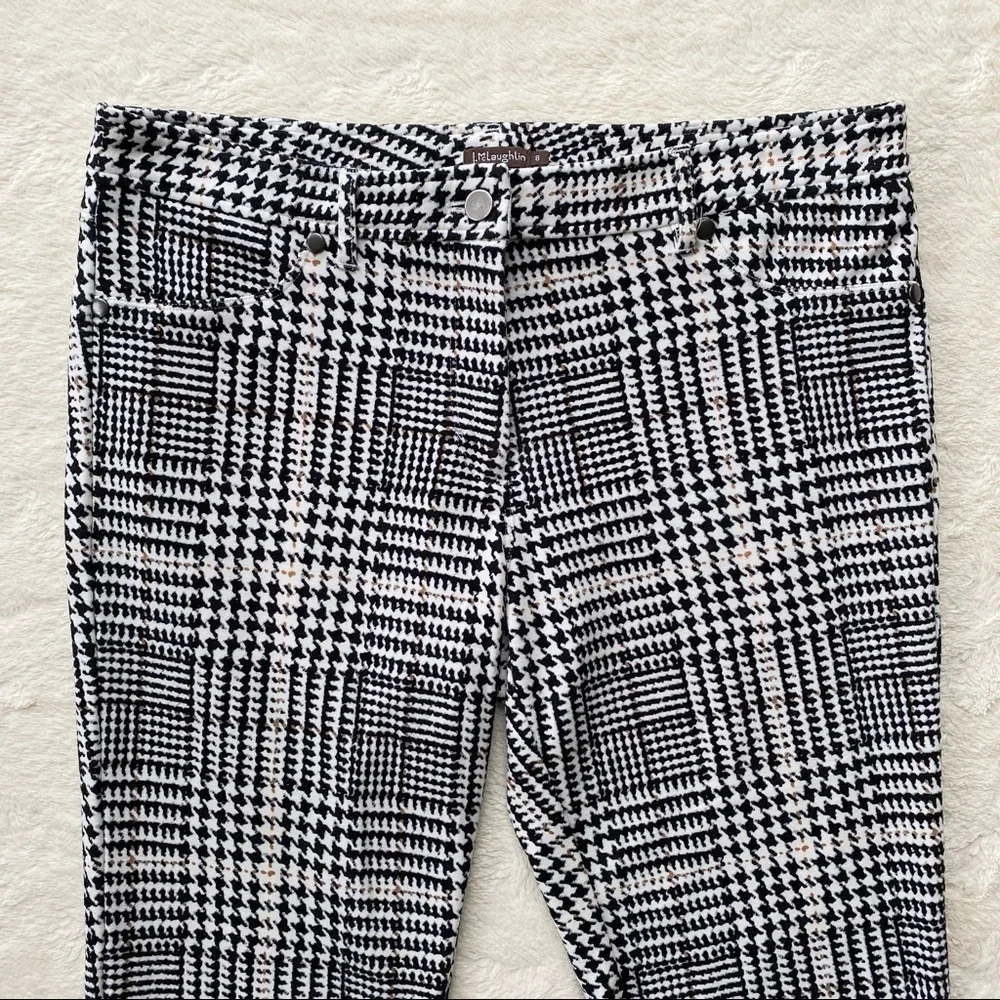 J.McLaughlin Becca houndstooth Glen Plaid leggings pants size 8